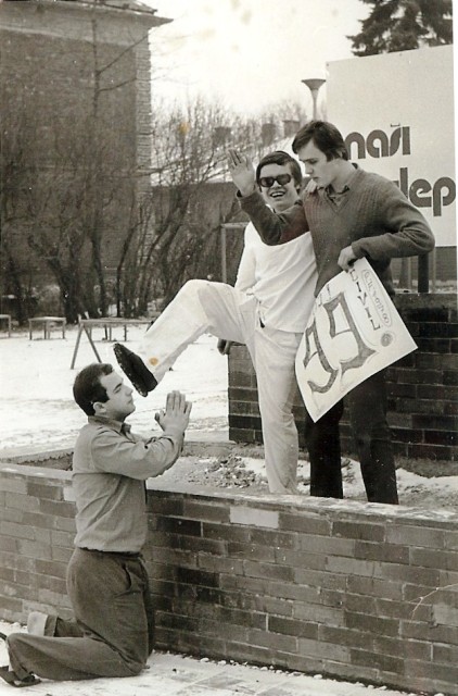 1978 - jaro - Hore kuchár Brlik a Jindra Pochylý. Dole Krojcr .