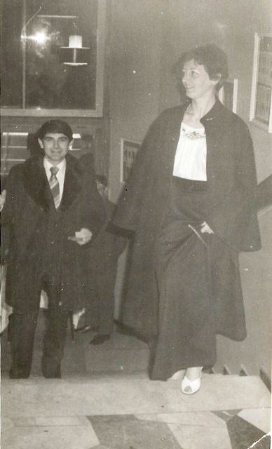 Silvester 1979. kpt. Plátenka s manželkou, ples  v armaďáku.